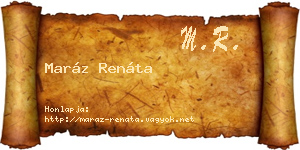 Maráz Renáta névjegykártya