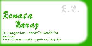 renata maraz business card
